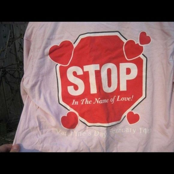 Cupid's Helpers STOP In The Name Of Love Kroger Floral Small Long Sleeve Shirt - Picture 13 of 15